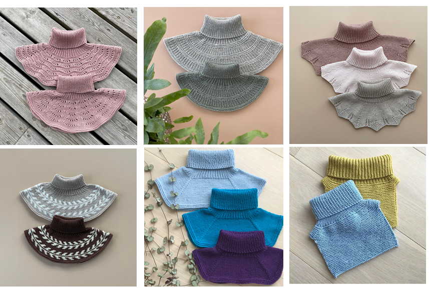 Knitting Patterns Set of neckwarmers